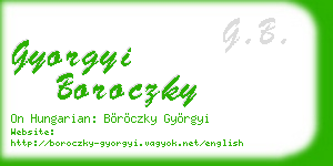 gyorgyi boroczky business card